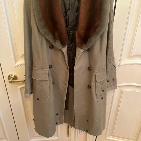 ERMANNO SCERVINO PARKA WITHREAL MINK FUR